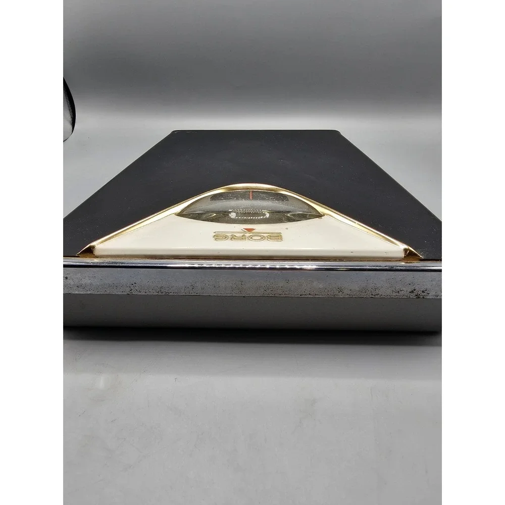 Vintage MCM‎ Borg Flight Bathroom Scale Made In USA Black Brass